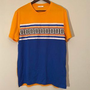Versace Collection Yellow & Blue T-Shirt – X-Large